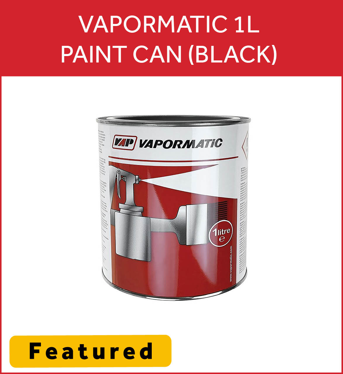 Vapormatic 1L Paint Can-Black